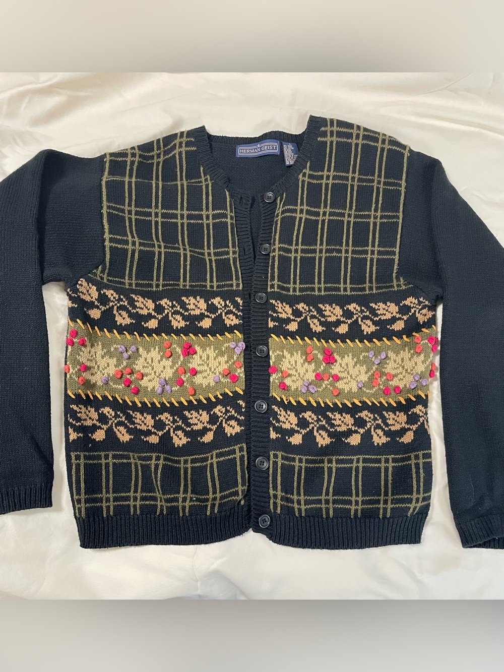 Herman Geist Black Embroidered Cardigan
